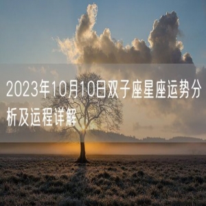 2023年10月10日双子座星座运势分析及运程详解