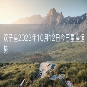 双子座2023年10月12日今日星座运势