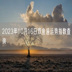 2023年10月16日双鱼座运势指数查询