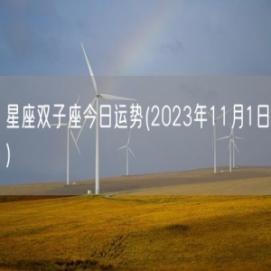 星座双子座今日运势(2023年11月1日) 