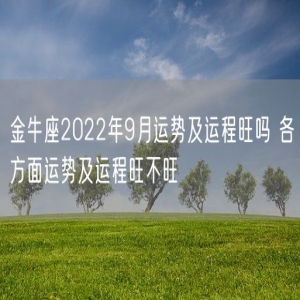 金牛座2022年9月运势及运程旺吗 各方面运势及运程旺不旺