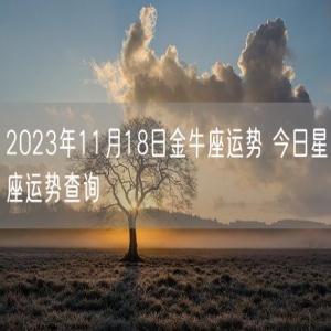 2023年11月18日金牛座运势 今日星座运势查询