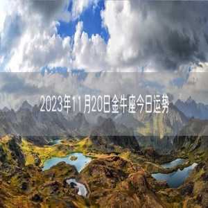 2023年11月20日金牛座今日运势