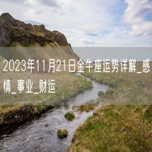2023年11月21日金牛座运势详解_感情_事业_财运