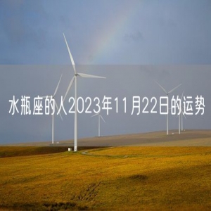 水瓶座的人2023年11月22日的运势