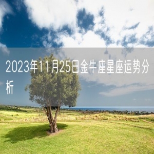 2023年11月25日金牛座星座运势分析