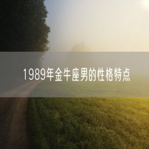 1989年金牛座男的性格特点