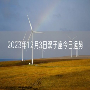 2023年12月3日双子座今日运势