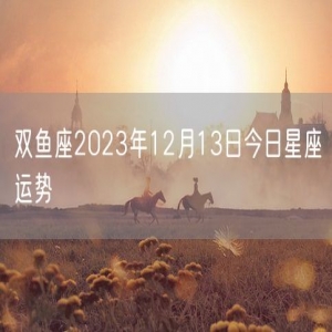 双鱼座2023年12月13日今日星座运势