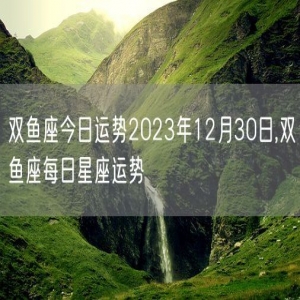 双鱼座今日运势2023年12月30日,双鱼座每日星座运势