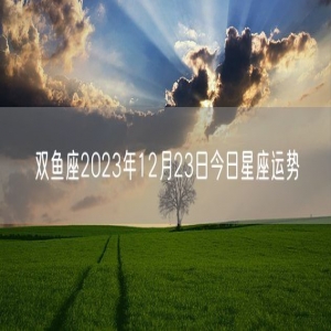 双鱼座2023年12月23日今日星座运势