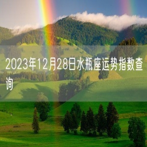 2023年12月28日水瓶座运势指数查询