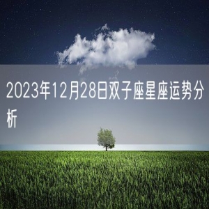 2023年12月28日双子座星座运势分析