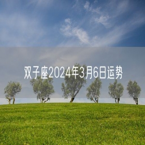 双子座2024年3月6日运势