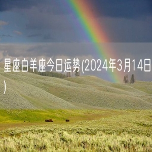 星座白羊座今日运势(2024年3月14日) 