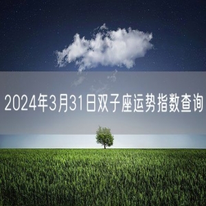 2024年3月31日双子座运势指数查询