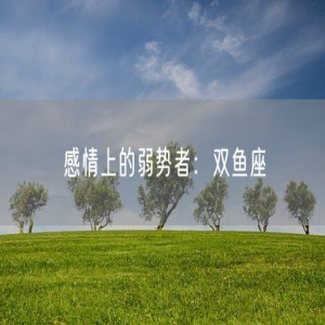 感情上的弱势者：双鱼座