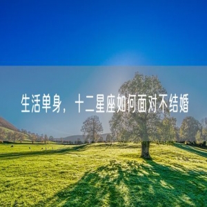 生活单身，十二星座如何面对不结婚