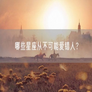 哪些星座从不可能爱错人？