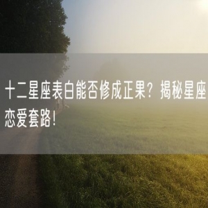 十二星座表白能否修成正果？揭秘星座恋爱套路！