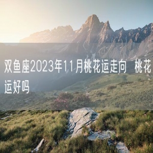 双鱼座2023年11月桃花运走向  桃花运好吗