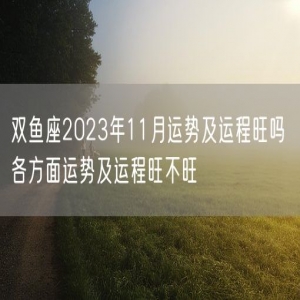 双鱼座2023年11月运势及运程旺吗 各方面运势及运程旺不旺