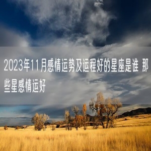 2023年11月感情运势及运程好的星座是谁 那些星感情运好