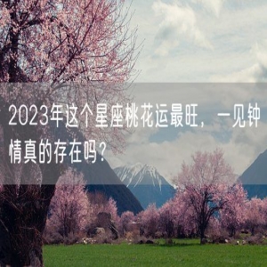 2023年这个星座桃花运最旺，一见钟情真的存在吗？