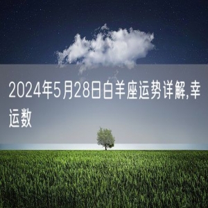 2024年5月28日白羊座运势详解,幸运数