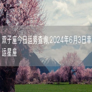 双子座今日运势查询,2024年6月3日幸运星座