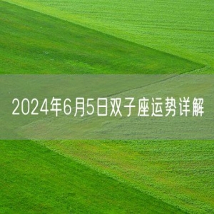 2024年6月5日双子座运势详解