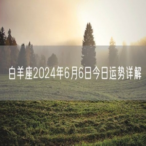 白羊座2024年6月6日今日运势详解