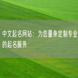 中文起名网站：为您量身定制专业的起名服务