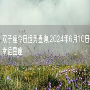 双子座今日运势查询,2024年6月10日幸运星座