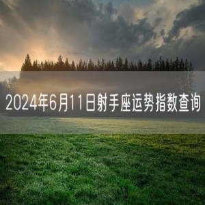 2024年6月11日射手座运势指数查询