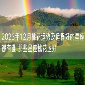 2023年12月桃花运势及运程好的星座都有谁 那些星座桃花运好
