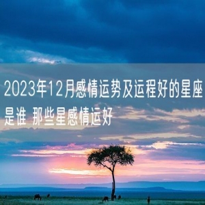 2023年12月感情运势及运程好的星座是谁 那些星感情运好