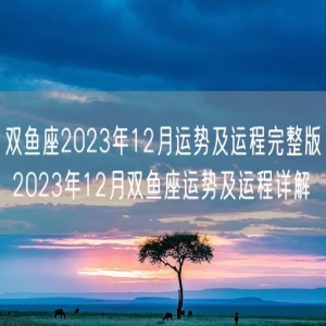 双鱼座2023年12月运势及运程完整版 2023年12月双鱼座运势及运程详解