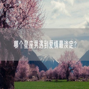 哪个星座男遇到爱情最淡定？