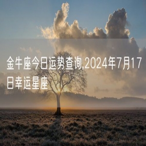 金牛座今日运势查询,2024年7月17日幸运星座