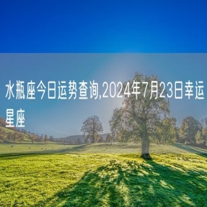 水瓶座今日运势查询,2024年7月23日幸运星座