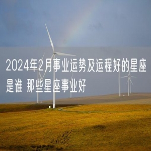 2024年2月事业运势及运程好的星座是谁 那些星座事业好