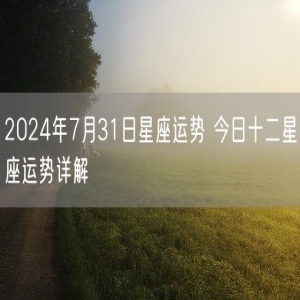 2024年7月31日星座运势 今日十二星座运势详解