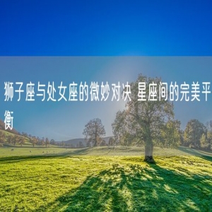 狮子座与处女座的微妙对决 星座间的完美平衡