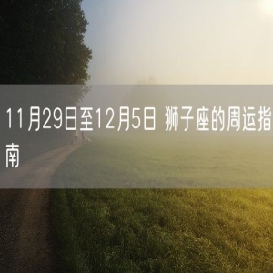 11月29日至12月5日 狮子座的周运指南