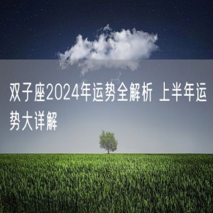 双子座2024年运势全解析 上半年运势大详解