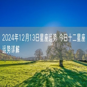 2024年12月13日星座运势 今日十二星座运势详解