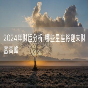 2024年财运分析 哪些星座将迎来财富高峰