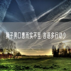 狮子男口惠而实不至 言语多行动少