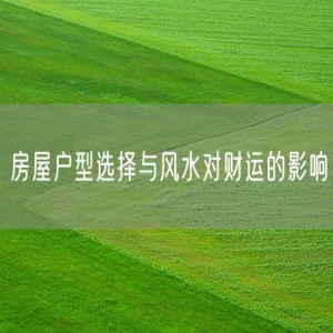 房屋户型选择与风水对财运的影响
